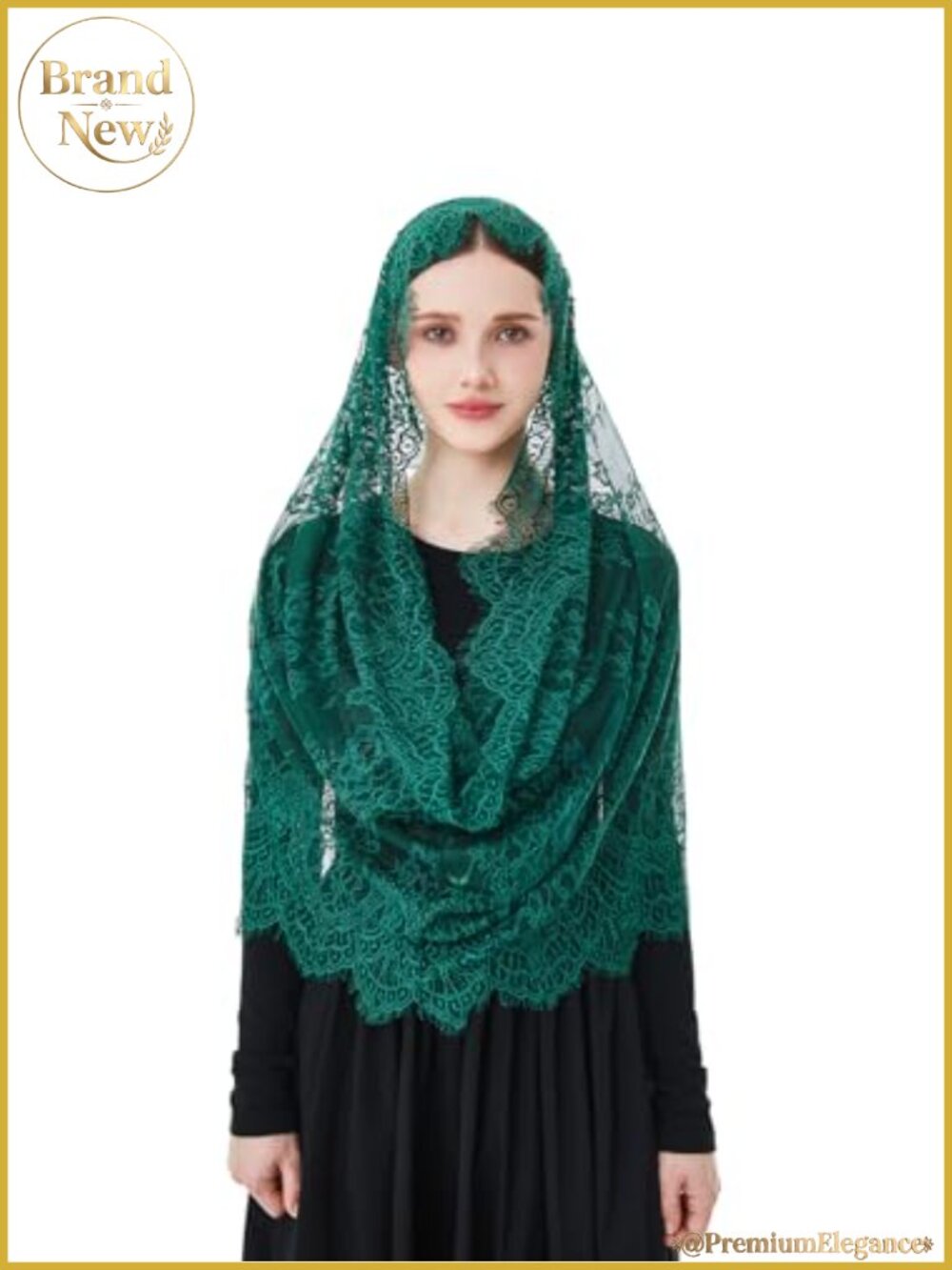 Spanish Infinity Mantilla Veil for Church Lace Chapel Head Cover Scarf